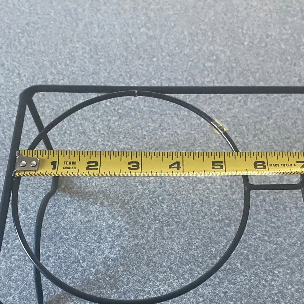 Black Metal Double Bowl Stand